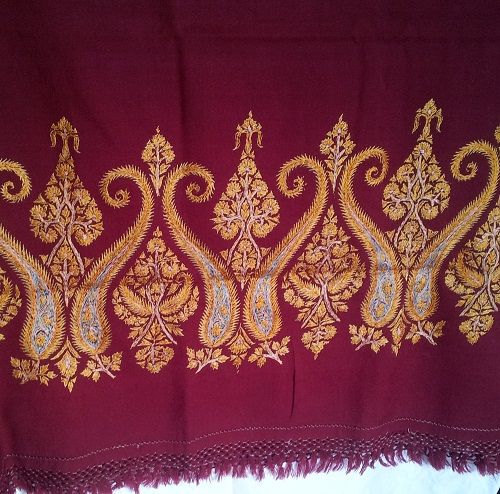 Tear-drops on shawl
