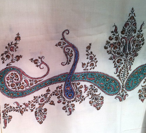 Elaborate tear-drops (fractal-like) on my Kashmiri shawl bought in the 1950s