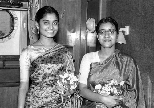 Me with another Bengali, Ranjana, on the Canton in 1960