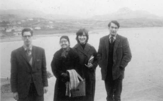 Jon Wisenthal, Me, a fellow student called Margaret, and Leslie Holden, maybe 1962